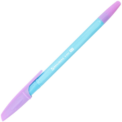 Ручки шариковые BRAUBERG "X-333 PASTEL MIX", НАБОР 8 ШТУК, СИНИЕ, узел 0,7 мм, линия письма 0,35 мм, 144535 - фото 8