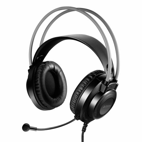 Наушники с микрофоном (гарнитура) A4TECH Fstyler FH200I, проводные, 1.8 м, 3.5 jack, серые, 1431335 - фото 3