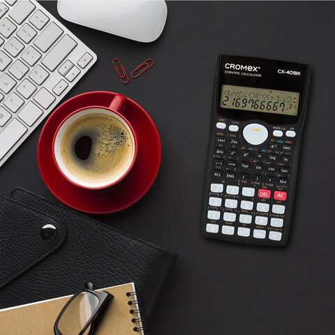 Калькулятор инженерный CROMEX (КРОМЕКС) CX-401BK (155х80 мм), 401 функция, 10+2 разрядов, черный, 273833 - фото 14