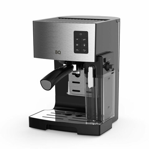 Кофеварка рожковая BQ (БИ-КЬЮ) CM9002, 1450 Вт, объем 1,4 л, 19 бар, автоматический капучинатор, стальная, 86195028 - фото 1