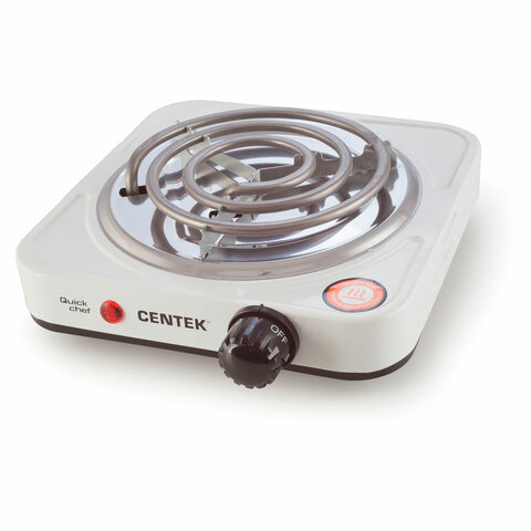 Настольная электрическая плита CENTEK CT-1508, 1000 Вт, 1 конфорка, 5 режимов нагрева, белая - фото 1