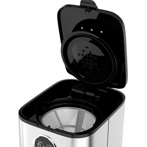 Кофеварка капельная BQ (БИ-КЬЮ) CM1007, 900 Вт, объем 1,5 л, поддержание температуры, серебристая, 86198274 - фото 6