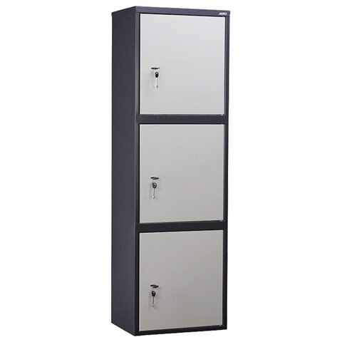 Шкаф металлический для документов AIKO "SL-150/3Т" ГРАФИТ, 1490х460х340 мм, 37 кг, S10799153502 - фото 3