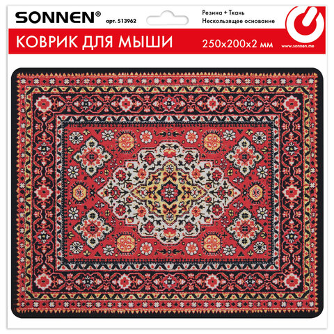 Коврик для мыши SONNEN "USSR" резина + ткань, 250х200х2 мм, 513962 - фото 6
