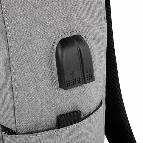 Рюкзак HEIKKI ACTIVE (ХЕЙКИ) универсальный, отделение для ноутбука, USB-порт, серый, 44х31х14 см, 272561 - фото 8