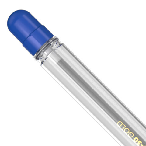 Ручка шариковая масляная с грипом ERICH KRAUSE "L-30" Gold Stick&Grip, СИНЯЯ, 0,7 мм, линия 0,26 мм, 61041 - фото 6