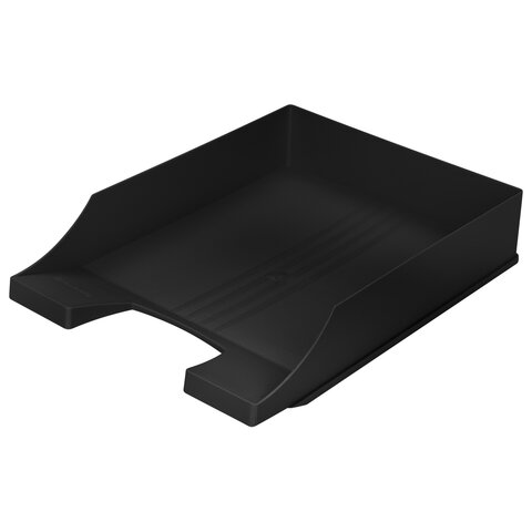 Лоток горизонтальный для бумаг BRAUBERG-CONTRACT, А4 (340х254х66,5 мм), черный, 230879 - фото 1