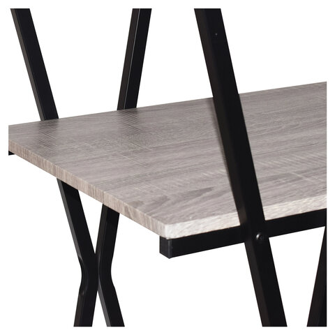 Стол на металлокаркасе BRABIX "LOFT CD-004", 1200х535х1110 мм, 3 полки, цвет дуб антик, 641219 - фото 7