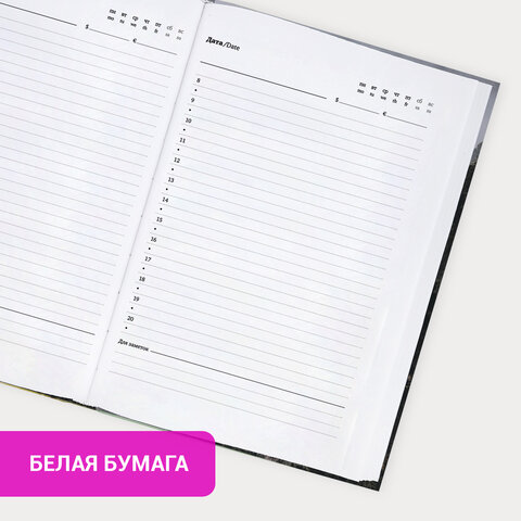 Ежедневник недатированный с резинкой А5 145х203 мм, BRAUBERG, твердый, 128 л., "Forest", 116287 - фото 10