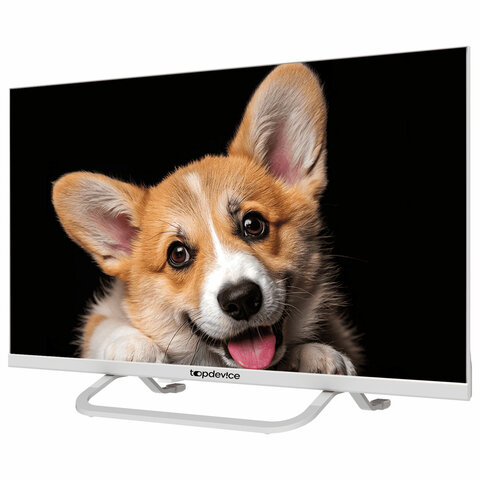 Телевизор TOPDEVICE TDTV24CS03H_WE, 24'' (60 см), 1366x768, HD, 16:9, SmartTV, Wi-Fi, Bluetooth, белый - фото 2