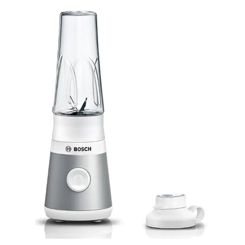 Блендер стационарный BOSCH MMB2111T, 450 Вт, 1 скорость, чаша 0,6 л, пластик, серебристый - фото 1