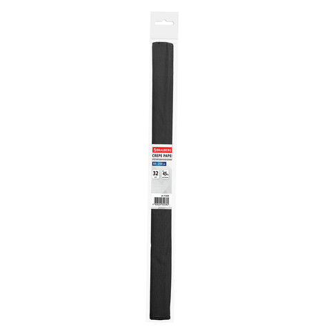 Бумага гофрированная/креповая, 32 г/м2, 50х250 см, черная, в рулоне, BRAUBERG, 112530 - фото 4