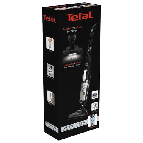 Пылесос вертикальный беспроводной TEFAL Air Force Light TY6545RH, потребляемая мощность 350 Вт, 0,65 л, черный, 2211400233 - фото 15