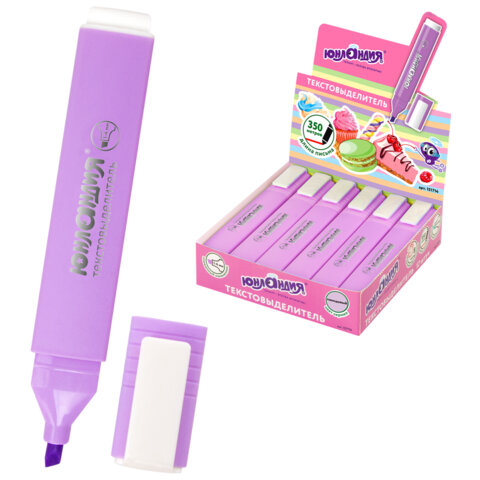 Текстовыделитель ЮНЛАНДИЯ "COLORSTAR PASTEL", ЛАВАНДОВЫЙ, линия 1-4 мм, 151714 - фото 1