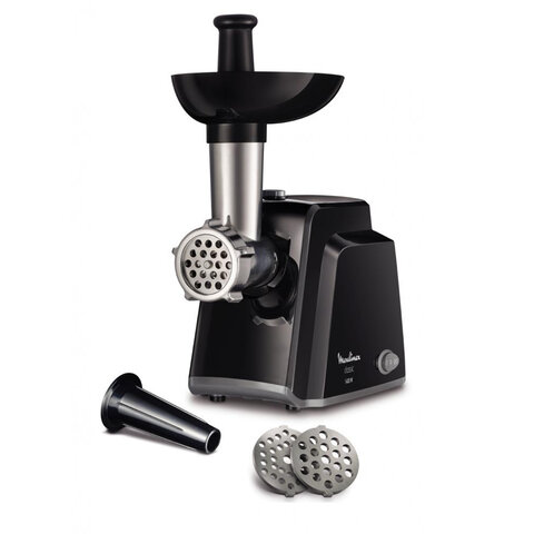 Мясорубка MOULINEX ME105830, 1400 Вт, производительность 1,7 кг/мин, 2 насадки, реверс, пластик, черная, 1510001079 - фото 10