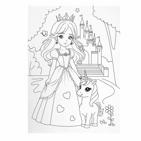 Набор ЮНОГО ХУДОЖНИКА "ПРИНЦЕССА" для рисования и творчества в кейсе ЮНЛАНДИЯ, 75 предметов, 665673 - фото 8