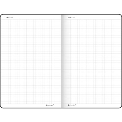 Блокнот А5 135x210 мм BRAUBERG "Denim", ткань/экокожа, резинка, держатель, 80 л., клетка, голубой, 117138 - фото 9