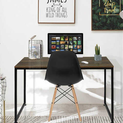 Стулья BRABIX "Eames CF-010", КОМПЛЕКТ 4 шт., пластик черный, опоры дерево/металл, 532631, 2033A - фото 11