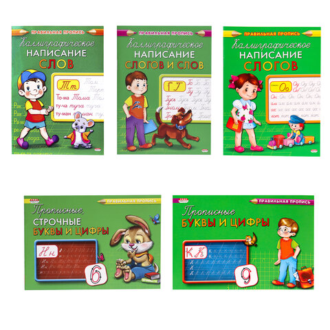 Пропись "Каллиграфическое написание", АССОРТИ, А5, 16 страниц, ПП - фото 1