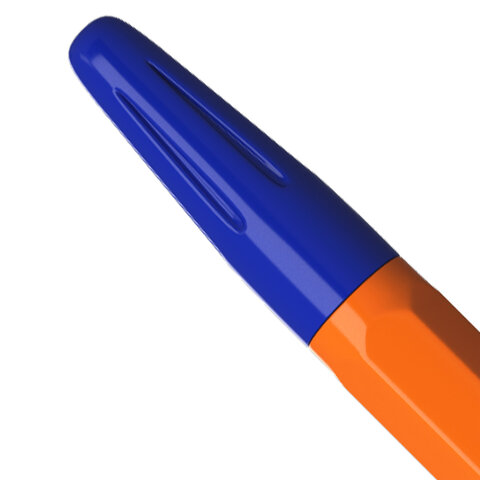Ручка шариковая ERICH KRAUSE "R-301 Orange", СИНЯЯ, корпус оранжевый, узел 0,7 мм, линия письма 0,35 мм, 43194 - фото 9
