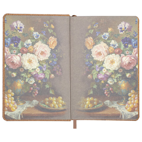 Ежедневник датированный 2026 А5 138х213 мм, BRAUBERG "ArtGallery", под кожу, нашивка, бежевый, 117404 - фото 13