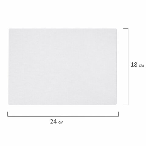 Холст на картоне (МДФ), 18х24 см, 280 г/м2, грунтованный, 100% хлопок, BRAUBERG ART CLASSIC, 192180 - фото 5