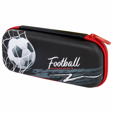 Пенал BRAUBERG, 1 отделение, 1 откидная планка, EVA 3D, 22х10х5 см, "Goal", 270701 - фото 1