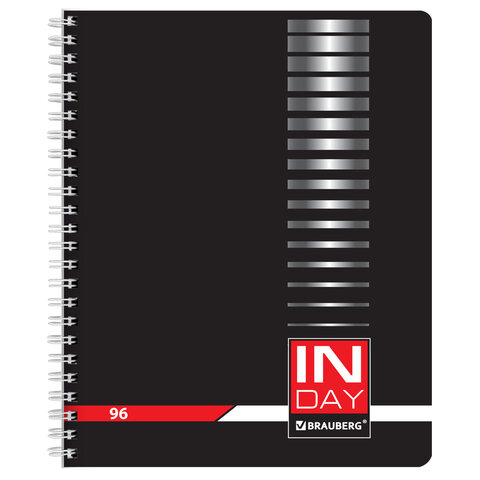Тетрадь А5, 96 л., BRAUBERG, гребень, клетка, обложка картон, "INDAY", 400526 - фото 5