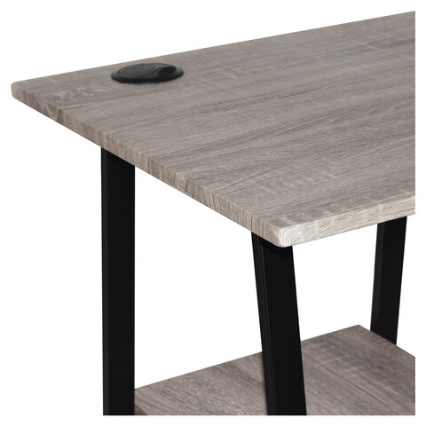 Стол на металлокаркасе BRABIX "LOFT CD-006", 1200х500х730 мм, 2 полки, цвет дуб антик, 641225 - фото 7