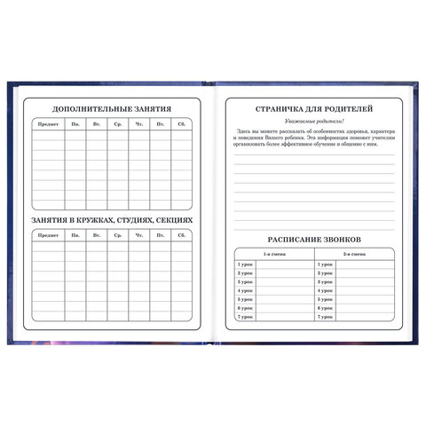 Дневник 1-4 класс 48 л., твердый, ЮНЛАНДИЯ, глянцевая ламинация, с подсказом, "Принцесса", 107582 - фото 7