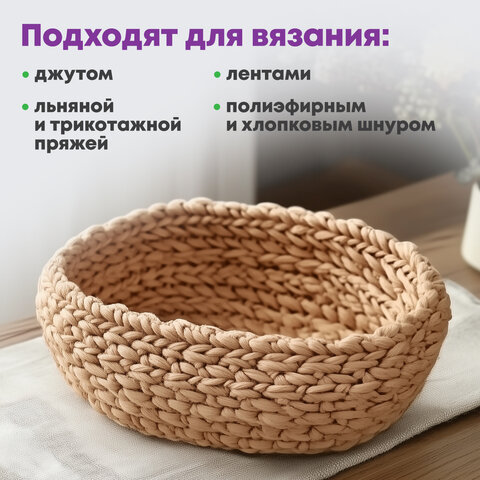Донышки деревянные для вязания овальные, 2 шт., 20х15 см, BRAUBERG HOBBY, 665319 - фото 8