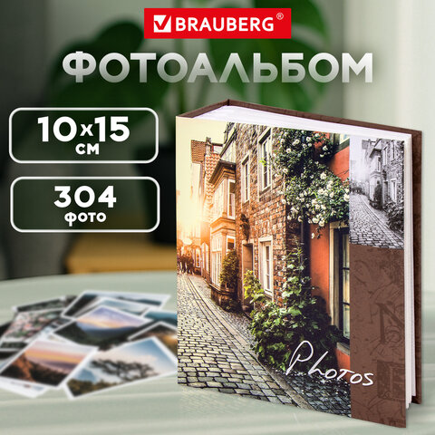 Фотоальбом BRAUBERG "Итальянские улочки" на 304 фото 10х15 см, твердая обложка, термосклейка, 391167 - фото 12