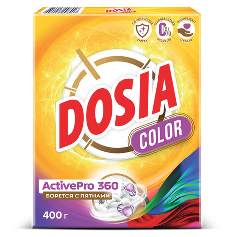 Стиральный порошок для всех типов стирки и тканей 400 г, DOSIA "Optima Color", 3265602 - фото 1