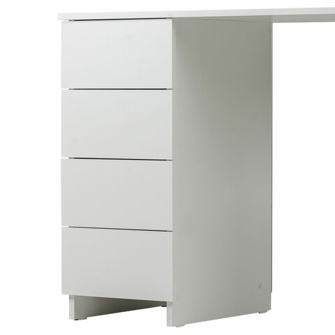Стол письменный/компьютерный BRABIX "Scandi CD-016", 1100х500х750 мм, 4 ящика, белый, 641891, ЦБ013707-1 - фото 9