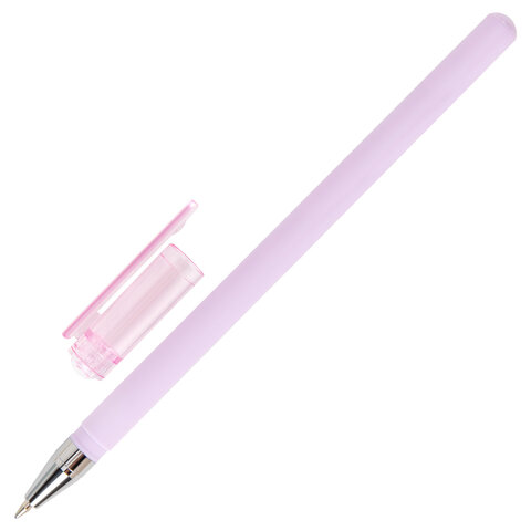 Ручки шариковые BRAUBERG "SOFT PASTEL", НАБОР 4 ШТУКИ, СИНИЕ, SOFT TOUCH покрытие, узел 0,7 мм, линия письма 0,35 мм, 144400 - фото 6