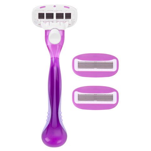 Бритвенный станок многоразовый женский, 5 лезвий, 2 кассеты, плавающая головка, X-ONE (ИКС-УАН), 700020 - фото 2