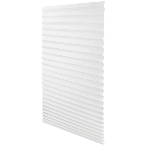 Жалюзи-плиссе, штора тканевая самоклеящаяся BRABIX, 60х180 см, СТАНДАРТ+, 80 г/м2, цвет белый, 1 шт., 700007 - фото 1