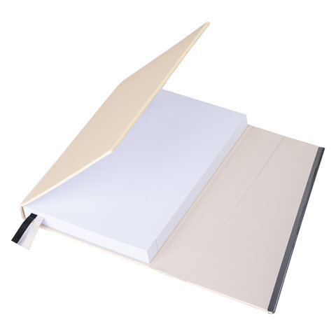 Ежедневник недатированный А5 145х213 мм BRAUBERG "Vogue", под кожу, магнитный клапан, 160 л., бежевый, 116226 - фото 5