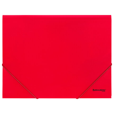 Папка на резинках А4 BRAUBERG UNIVERSAL, красная, до 300 листов, 0,5 мм, 273039 - фото 2