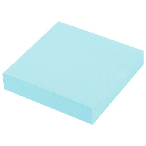 Блок самоклеящийся (стикеры) STAFF STANDARD, ПАСТЕЛЬНЫЙ 51х51 мм, голубой, 100 листов, 116578 - фото 2