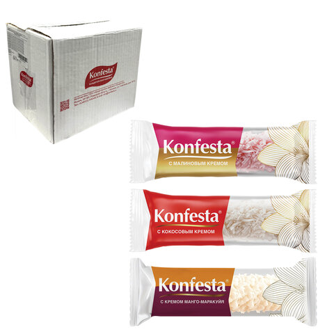 Конфеты глазированные KONFESTA ассорти (кокос, малина, манго-маракуйя), 1100 г - фото 1