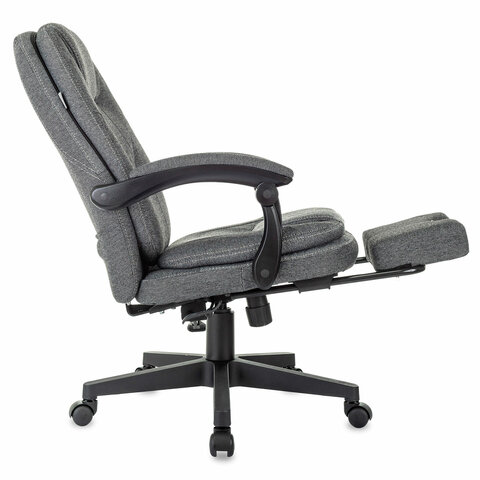 Кресло офисное CH-868MSG-BF, синхромеханизм, вибромодуль, подставка для ног, ткань, серое, 1998751 - фото 8