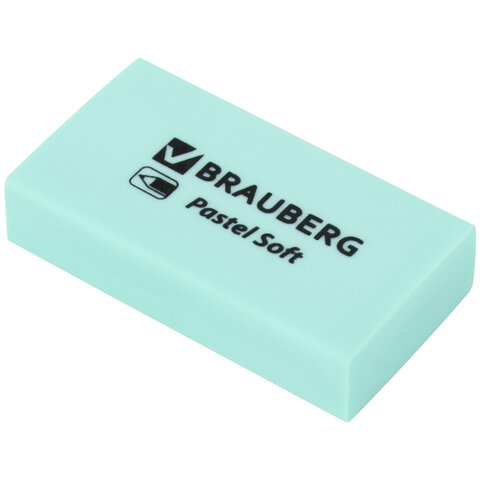 Ластики BRAUBERG PASTEL SOFT НАБОР 6 шт., размер ластика 45х25х10 мм, экологичный ПВХ, 271340 - фото 7