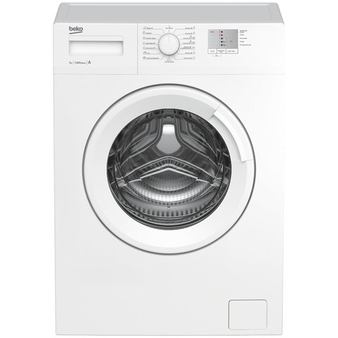 Стиральная машина BEKO WRS5511BWW, 1000 об/мин, 5 кг, фронтальная загрузка, 15 программ, белая, 7320110005 - фото 1