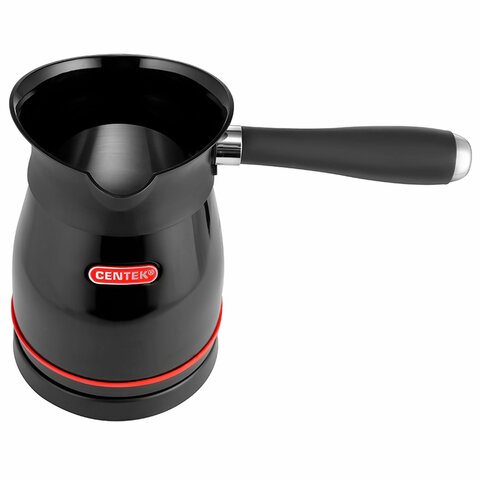 Турка электрическая CENTEK CT-1098, 0,5 л, 480 Вт, механическое управление, стальная, черная, CT-1098 SS - фото 2