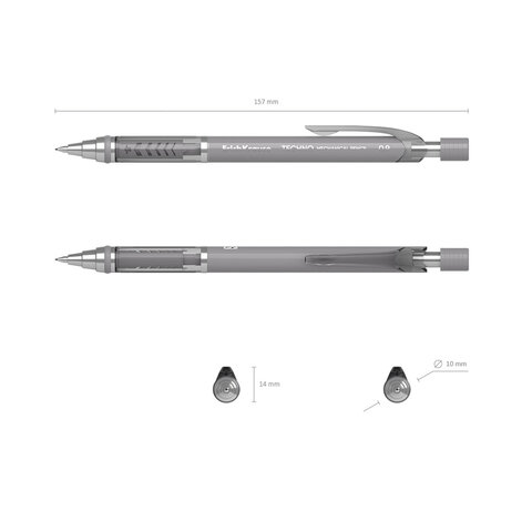 Карандаш механический с автоматической подачей грифеля 0,9 мм, ERICH KRAUSE "Techno", HB, 56014 - фото 2