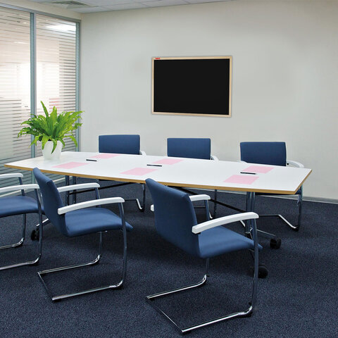 Доска для мела магнитная 45х60 см, черная, деревянная рамка, BRAUBERG "Wood", 238802 - фото 7