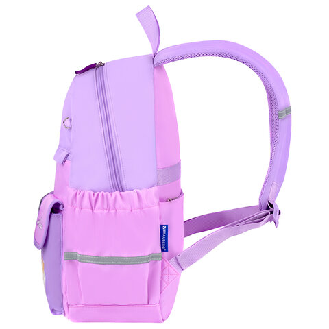 Рюкзак BRAUBERG PASTEL с термонашивками в комплекте, "Not today", сиреневый, 40х29х14 см, 273127 - фото 3