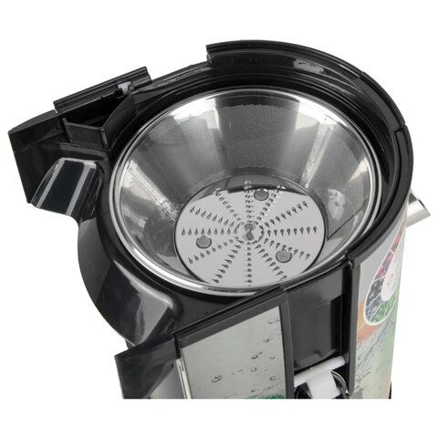 Соковыжималка POLARIS PEA 0829 Fruit Fusion, 800 Вт, стакан 0,35 л, емкость жмыха 1 л, пластик, сталь/черный, 15935 - фото 6