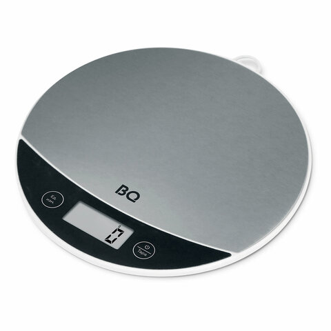 Весы кухонные BQ (БИ-КЬЮ) KS1002, электронный дисплей, максимальный вес 5 кг, тарокомпенсация, стальные, 86191597 - фото 1